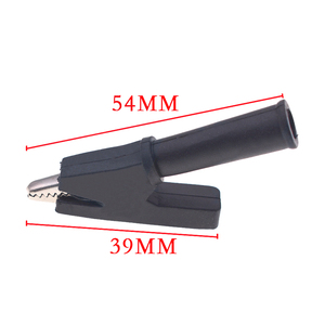 Gaine semi-fermée ouverte de 5MM Petite pince crocodile Queue en cuivre pur avec pince de test haute tension de prise <span class=keywords><strong>banane</strong></span> de 4MM - Product Image 3