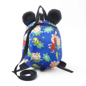Mochila escolar de Mickey para niños pequeños, bolso de hombro de dibujos animados para guardería