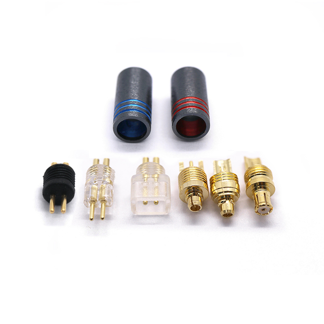 Stripe MMCX Connector Copper DIY Earphone Pin MMCX Female Plug Audio Jack Headphone Adapter