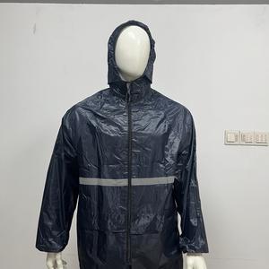 Set di pantaloni traspiranti giacca da pioggia con cappuccio regolabile per lavoratori stradali e pendolari impermeabili - Product Image 2