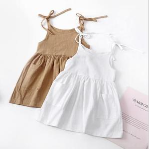 ชุดเดรสเด็กผู้หญิงเรียบง่ายสำหรับฤดูร้อน ผ้าฝ้ายแท้ 100% ระบายอากาศได้ดี เป็นมิตรกับสิ่งแวดล้อม ราคาประหยัด - Product Image 3