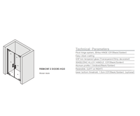 Porte de douche en verre trempé moderne et durable de 3/8 po avec design sans cadre anti-fuite, certifiée CE pour usage résidentiel et hôtelier
