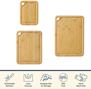 Set di Taglieri in Bambù Personalizzati con Scanalature per il Succo, Taglieri Premium in Bambù per Carne e Verdure - Product Image 6