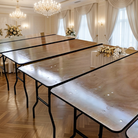 Nouvelle table rectangulaire pliable de style américain et européen de 1,8 m, Bjflamingo, table de banquet de mariage pour hôtel