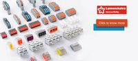 Connecteurs de câbles électriques en cuivre et laiton à insertion rapide 2,5 mm, terminaux de câbles certifiés 600 V pour rail DIN à connexion rapide