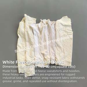 Trapos de limpieza reciclados, trapos de lana blanca, trapos de algodón blanco, trapos de lana reciclada, trapos blancos 100% algodón - Product Image 2