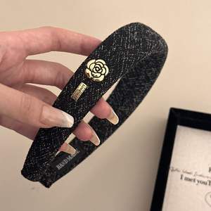 <span class=keywords><strong>Serre</strong></span>-tête Éponge Camélia Vintage pour <span class=keywords><strong>Femme</strong></span>, Accessoire Élégant en Alliage, Bandeaux pour Filles - Product Image 5