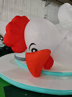 Conception personnalisée Poulet gonflable géant publicitaire pour la publicité Coq grosse bite de dessin animé avec éclairage LED