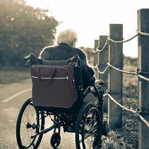 KSM-WB11 Wheelchair Bag Wheelchair Backpacks with <b>Cup</b> Holder to Hang on Back Electric Wheel Chair Accessories <b>Large</b> Storage Bag - Product Image 5