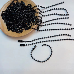 Sỉ dây chuyền bi sắt 2.4mm làm đồ trang sức, vòng cổ đen, trang phục, mạ sơn trơn, thích hợp làm mặt dây chuyền - Product Image 5