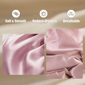 قبعة نوم على شكل زهرة ملتوية على شكل عمامة للنساء ، بوننيت شعر بطبقتين مع بونيه حريري - Product Image 2