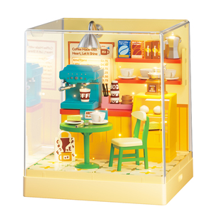 Maison miniature DIY, jouets de puzzle 3D, cuisine, blocs de construction en plastique assemblés, nouvelle éclairage, décoration intérieure, petite ville dans une grande ville - Product Image 3