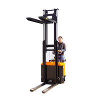 Chariot élévateur électrique hydraulique AMITYCARE 3,5 m, entièrement automatique, 1500 kg, pneus pneumatiques, transmission intégrale, batterie au plomb-acide pour entrepôt