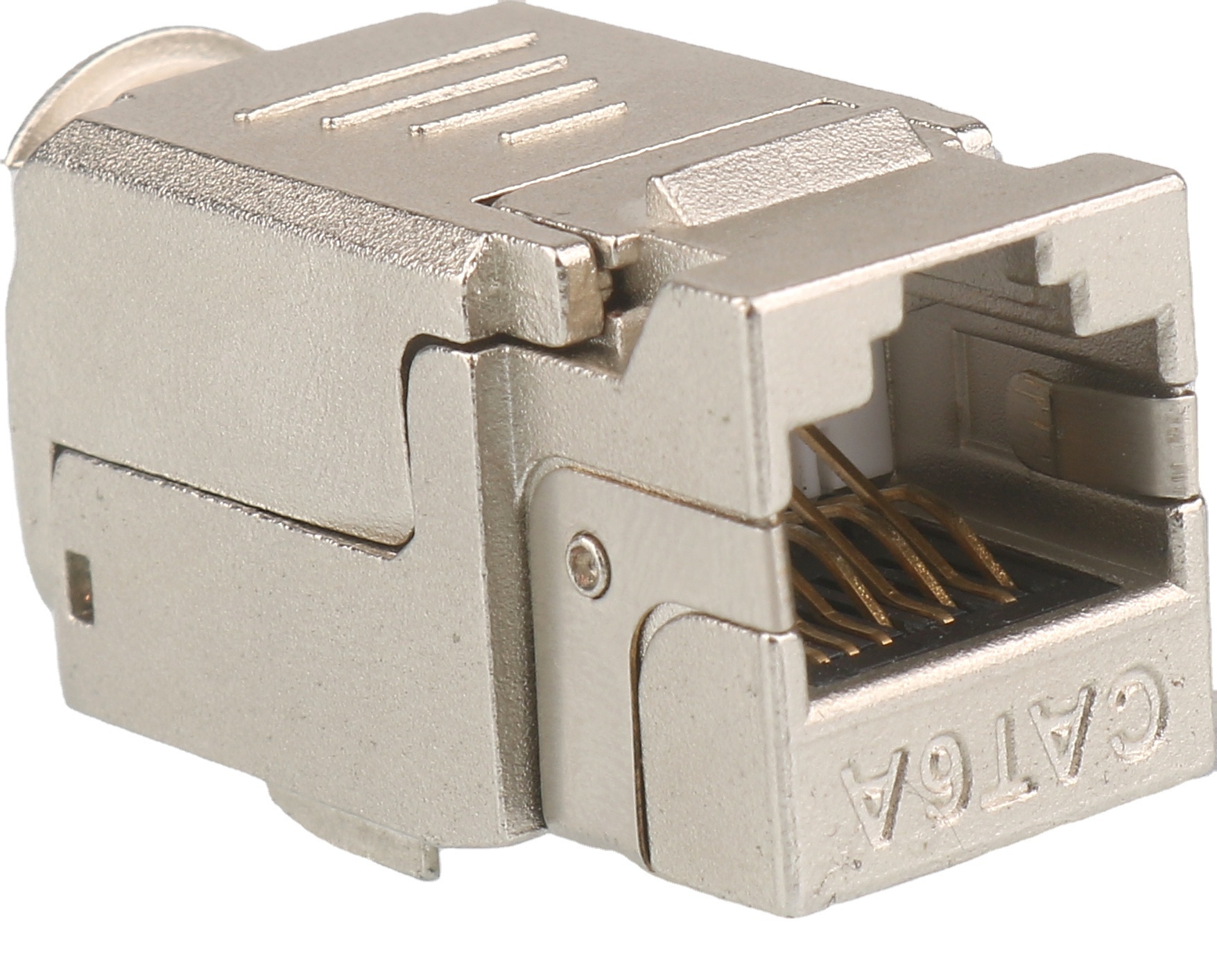 Тонкий тип безинструментальный экранированный RJ45 SFTP 90 градусов CAT6A keystone jack CAT6 FTP