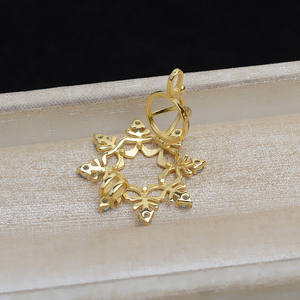 Perles en argent S925 de style flocon de neige, non poreuses, 7-8 mm, pendentif vide, support pour bijoux DIY, trouvailles et composants - 5281 Cage à flocons de neige - Product Image 4