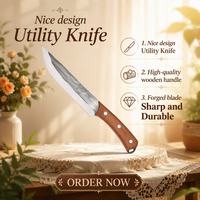 Ensemble de couteaux de chef en acier inoxydable de haute qualité manche en bois d'origine Offre Spéciale boucher forgeage lame couteaux de cuisine