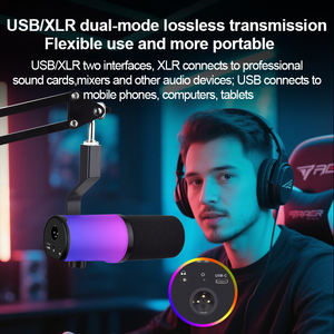 Micrófono de Condensador USB con Luz RGB para Streaming y Grabación, Plug-and-Play, Paquete de Grabadora de Audio para Laptop, Ideal para Gaming y Podcasting - Product Image 3