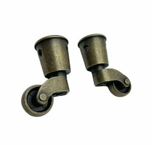 <span class=keywords><strong>Roulettes</strong></span> pivotantes <span class=keywords><strong>vintage</strong></span> en alliage de bronze antique avec roues universelles pour canapés et chaises - Product Image 4