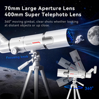 Télescope astronomique automatique HD en métal haute puissance pour enfants, pour l'observation des étoiles et de la lune, la lecture du ciel lointain et l'observation céleste