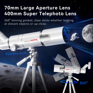 Télescope astronomique automatique HD en métal haute puissance pour enfants, pour l'observation des étoiles et de la lune, la lecture du ciel lointain et l'observation céleste - Product Image 3