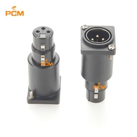Adaptateur XLR 3 broches mâle-femelle en forme de D pour montage sur panneau, pour système de console de mixage de diffusion sur scène, équipement audio, montage en rack