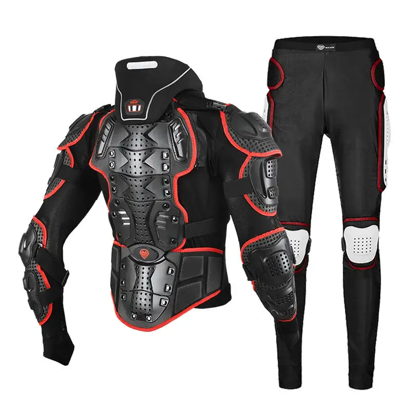 one suit of off-road riding racing motocross motorcycle riding protective vest clothing with neck armor