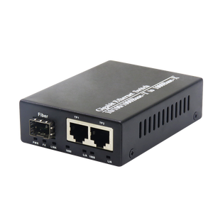 Convertisseur de média Gigabit A/B à succès, 2 RJ45 + 1 SFP, convertisseur Ethernet optique 10/100/1000 Mbps, convertisseur de média fibre optique monomode - Product Image 4