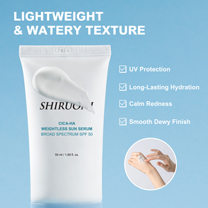 Protector Solar SPF50 con <span class=keywords><strong>Cica</strong></span> HA de Origen Vegetal Natural, Reabastecedor, Alta Protección UV, Crema Solar al por Mayor con Logotipo Personalizado - Product Image 2