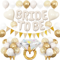 Décorations pour enterrement de vie de jeune fille, ballons pour future mariée, fournitures pour fête de mariage, ballon en aluminium en forme d'anneau