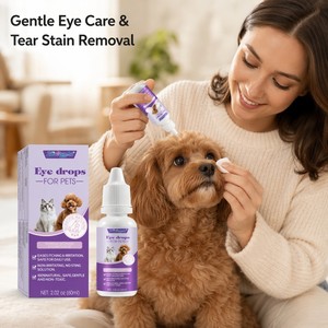 Gouttes oculaires professionnelles Zourunan pour chiens <span class=keywords><strong>et</strong></span> chats : apaisent les rougeurs, les démangeaisons, éliminent les taches de larmes, OEM, marque privée, vente en gros - Product Image 5