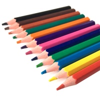 Crayons de couleur miniatures en plastique de 3,5 pouces, forme hexagonale, pour la promotion, les enfants à l'école, le dessin, la peinture, les fournitures scolaires