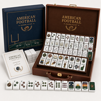 Mahjong Profesional MeldVerse de Calidad de Casino, Personalizado, Acrílico Premium, Azul Marino, Cobre y Dorado, con Logotipo Personalizado, Duradero