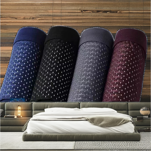 Caleçons Boxers Confortables pour Hommes, Vente Directe Usine, Élastiques, Taille Moyenne, Respirants, en Soie Glacée et Maille, pour l'Été - Product Image 3