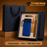 Banque d'alimentation de luxe promotionnelle pour entreprise 10000mAh Stylo Clé USB personnalisée Kits exécutifs personnalisés Cadeau d'entreprise personnalisé