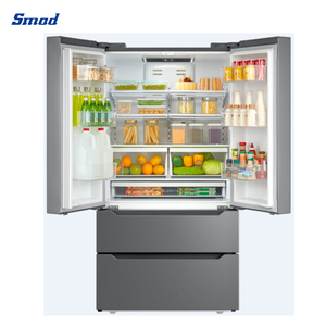 Refrigerador Electrónico de Acero Inoxidable con Puerta <span class=keywords><strong>Francesa</strong></span>, Refrigerador de Dos Puertas - Product Image 3