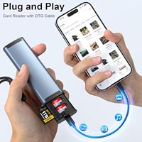 Pour IPhone Android haute vitesse USB 3.0 type-c lecteur de carte SD/TF étui porte-carte SD