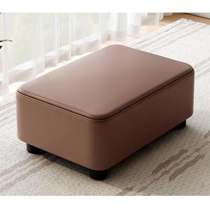 Tabouret carré de luxe moderne en tissu chenille de haute qualité, avec rangement, pour la maison et la chambre, vente en gros d'usine - Product Image 3