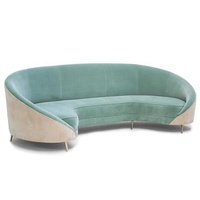 Canapé rond en tissu velours vert moderne, meuble de salon de haute qualité, moderne