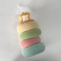 Récureur en nylon d'épurateur de boule de nettoyage de cuisine de grillage en plastique bon marché