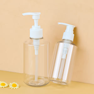 Bouteille de shampooing à presse personnalisée en usine de 200/300ml Bouteille de lotion pour les soins de la peau en plastique PET Bouteille de gel douche à épaule inclinée de 500ml - Product Image 3