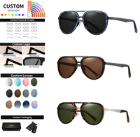 Trendy Vintage Oval Full Rim Men UV Protection Scratch Resistant Lenses Driving Hiking Double Bridge Polarized Sunglasses