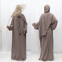 Nouveauté : Robes Abaya pour femmes musulmanes avec ensemble hijab, khimar respirant, vêtements élégants pour femmes pour un usage quotidien