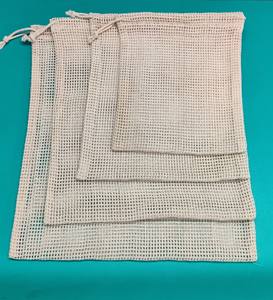 Sac en filet de maille de coton de logo personnalisé de haute qualité fourre-tout écologique biodégradable pliable de grande capacité pour le shopping - Product Image 2