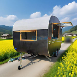 कॉफी और आइसक्रीम के लिए अनुकूलित मिनी आउटडोर सेवा कार्ट तौबल मोबाइल फूड ट्रक - Product Image 5