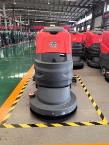 Commercial New <b>Walk</b>-Behind High Floor Scrubber <b>Machine</b> Auto Floor Cleaner Large Strong Suction 24V 550W - Product Image 2