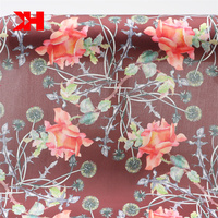 Nanjizing n-pyjama en soie de haute qualité 85gsm, tissu pur satin 100% personnalisé à fleurs