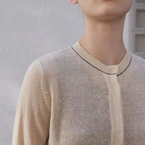 Cardigan in <span class=keywords><strong>lino</strong></span> leggero da <span class=keywords><strong>donna</strong></span>, maglione lavorato a <span class=keywords><strong>maglia</strong></span> a maniche lunghe traspirante, abbigliamento Casual estivo - Product Image 5