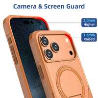Pour IPhone17 Pro Max coque de téléphone magnétique support Mobile armure Anti-chute étui de protection Orange couverture arrière pour iPhone 17 Pro