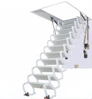 Escalier de grenier moderne entièrement automatique et pliable en acier au carbone, alliage titane-magnésium, échelle télescopique pour grenier, échelles extensibles