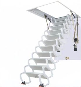 Escalier de grenier moderne entièrement automatique et pliable en acier au carbone, alliage titane-magnésium, échelle télescopique pour grenier, échelles extensibles - Product Image 4